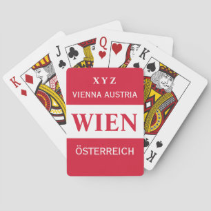 Wien - Cartas de juego en monograma personalizado 