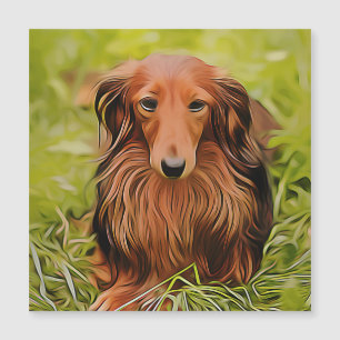 Wiener Brown Dachshund En La Grasa En Las Navidade