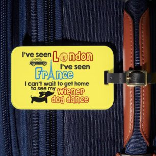 Wiener Dog Dance London Francia Etiqueta del equip