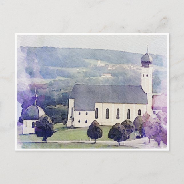 Wieskirche, postal de Baviera (Anverso)