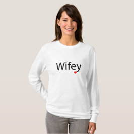Wifey - Camiseta básica de manga larga para mujere