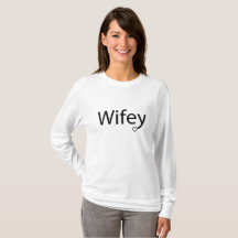 Wifey - Camiseta básica de manga larga para mujere