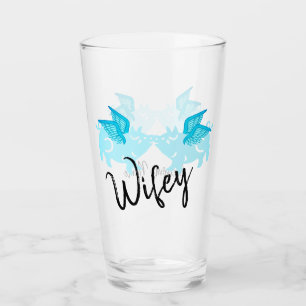 Wifey Cute Flying Pigs con Alas Azul Verde azulado