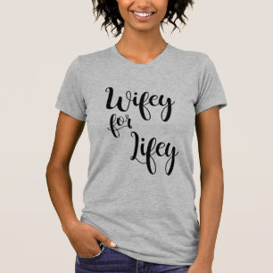 Wifey para la camisa del PJ de la novia de Lifey