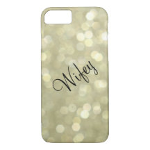 Wifey Sparkly Gold iPhone 7 Funda
