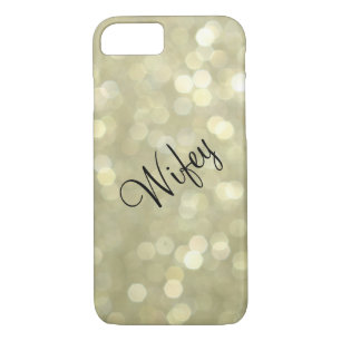 Wifey Sparkly Gold iPhone 7 Funda