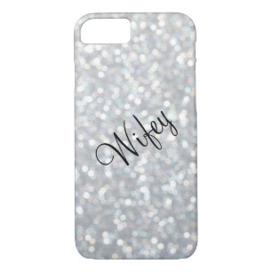 Wifey Sparkly y Funda Silver para iPhone 7