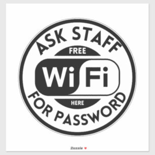 Wifi Business, Pegatina wifi gratuito