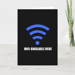 Wifi Disponible Aquí Tarjeta De Saludo