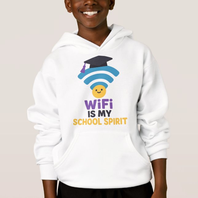 WiFi es mi espíritu escolar Divertido hogar de vid (Anverso)