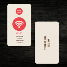 Wifi Internet Hotel Cafe Tarjeta de visita