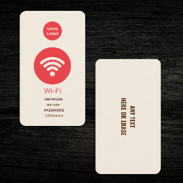 Wifi Internet Hotel Cafe Tarjeta de visita