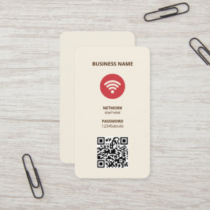 Wifi Internet QR Código tarjeta de presentación