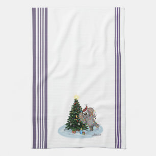 Wilbur de metal en toalla de cocina ligera