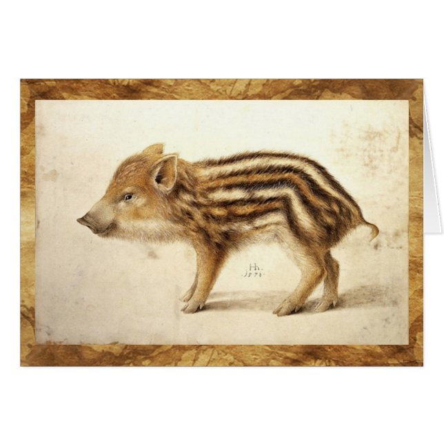 WILD BOAR PIGLET Animal Drawing (Anverso (Horizontal))