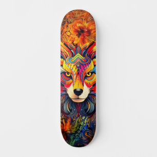 Wild Boho Fox Resumen Cubierta de skateboard Art