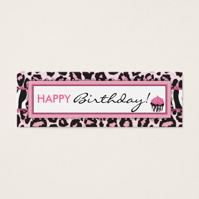 Wild Cupcake WP Skinny Gift Etiqueta (Frente)