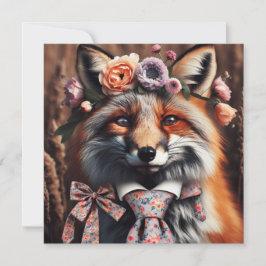 Wild fox wearing a tie cute