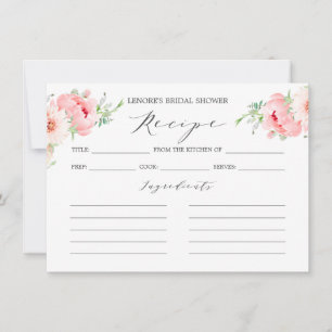 Wild Garden Dahlia Bridal Shower game RECIPE