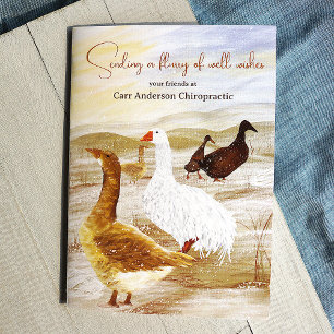 Wild Geese, tarjeta de Navidades navideños con log