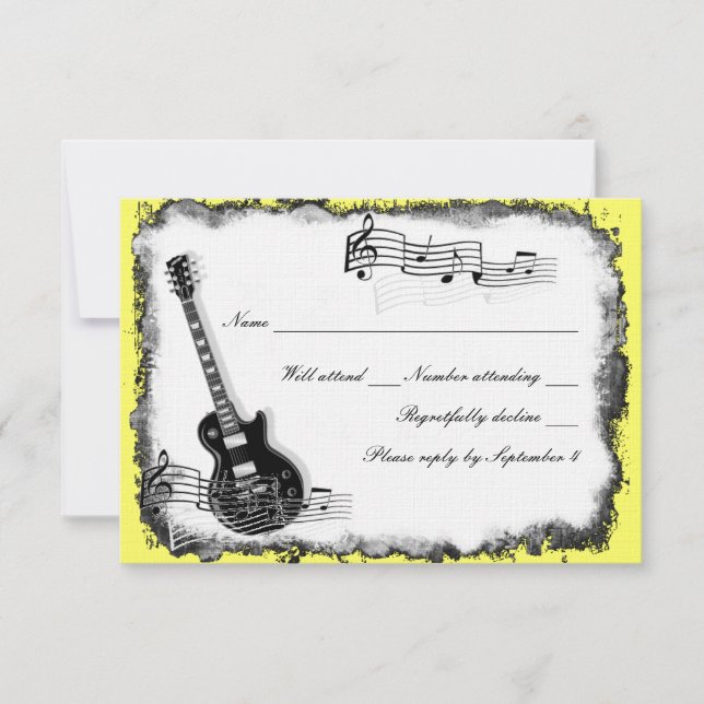 Wild Guitar Yellow Music RSVP (Anverso)