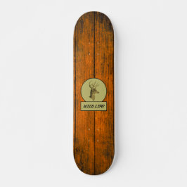 Wild Life! Buck Head Wood Grain Skateboard