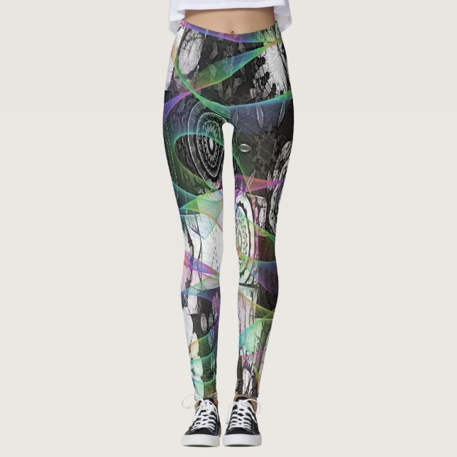 Wild Mandela Abstract Designer Leggings (Anverso)