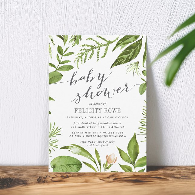 Wild Meadow | Invitación a Baby Shower botánico (Subido por el creador)
