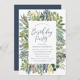 Wild Meadow   Invitación a la fiesta de cumpleaños