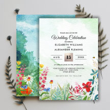 Wild Meadow | Invitaciones a bodas forestales de v