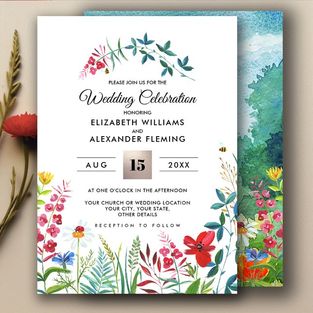 Wild Meadow | Invitaciones a bodas forestales de v (Subido por el creador)
