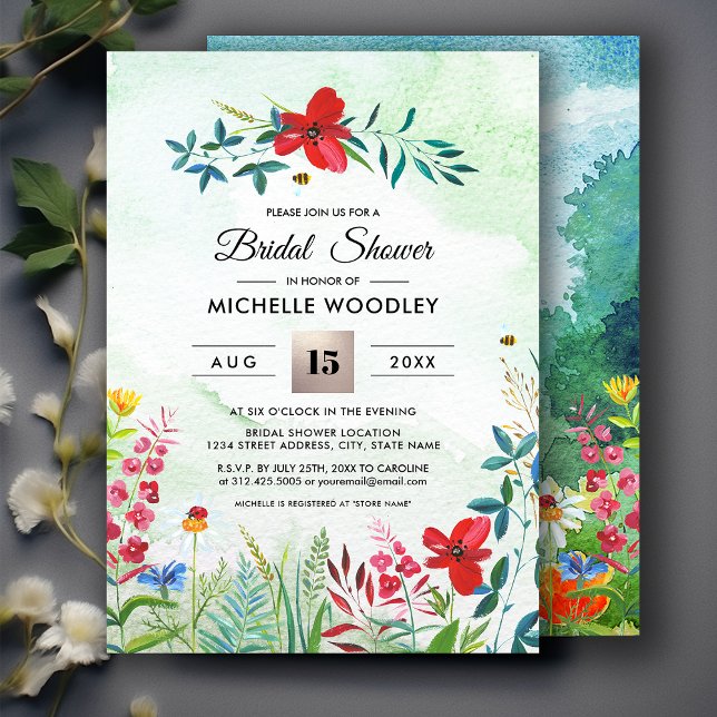 Wild Meadow | Invitaciones a la ducha de novia en  (Subido por el creador)