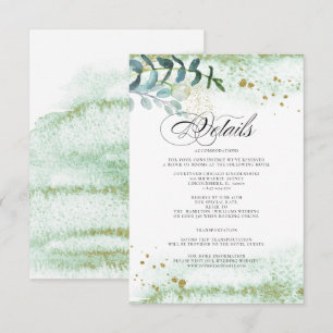 Wild Meadow   Tarjeta verde de detalles del Boda b
