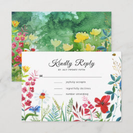 Wild Meadow | Tarjetas RSVP de bodas forestales de