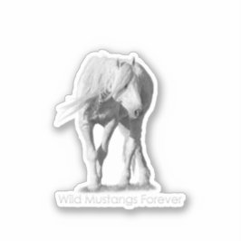 Wild Mustangs Forever Pegatina