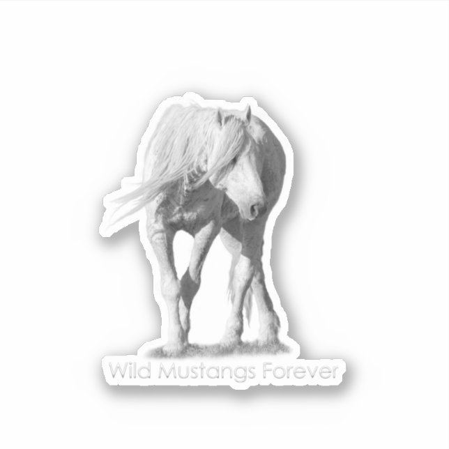 Wild Mustangs Forever Pegatina (Anverso)