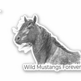 Wild Mustangs Forever Pegatina