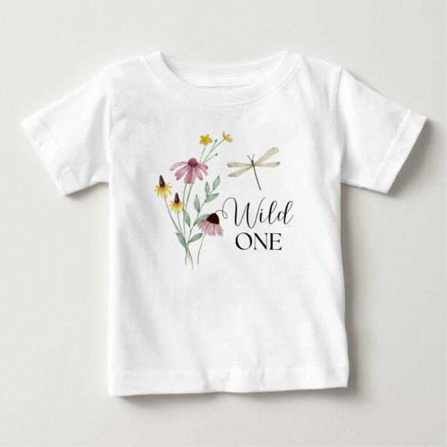 Wild One - Camisa Floral de Primer Cumpleaños (Anverso)