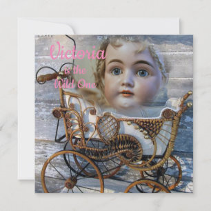 Wild One First Birthday Card Invitación a Victoria