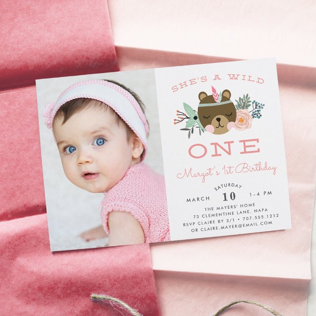 Wild One | Foto Invitación a la fiesta de cumpleañ (Subido por el creador)
