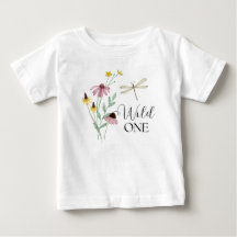 Wild One - Primera camiseta floral de cumpleaños