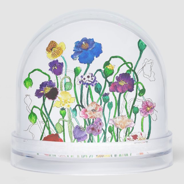 Wild Poppy Watercolor Birthday (Anverso)