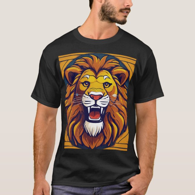 "Wild Roar: Audaz tigre con camiseta impresa" (Anverso)