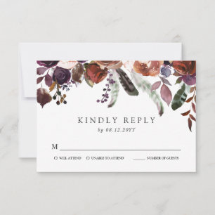 Wild Royal Bloom Wedom RSVP