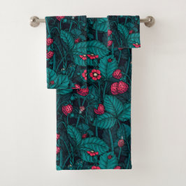 Wild strawberries, red and blue