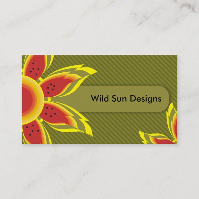 Wild Sun Diseña tarjetas de negocios. (Anverso)