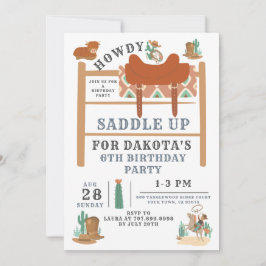 Wild West Cowboy 6ª invitación a los cumpleaños