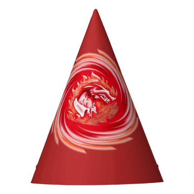Wild Wolf Whirling gorras fiestas rojos (Anverso)