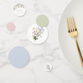 Wildflower Baby Shower Table Confetti Floral Boho