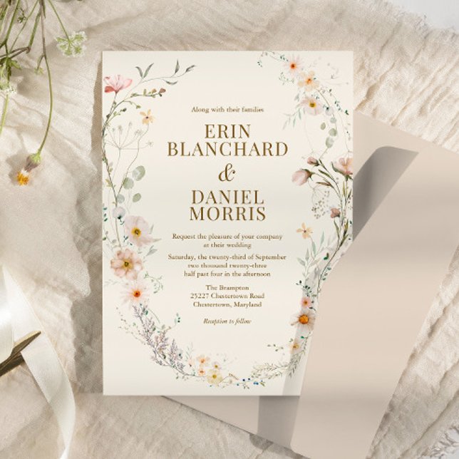 Wildflower Boho | Invitación a la boda botánica (Subido por el creador)